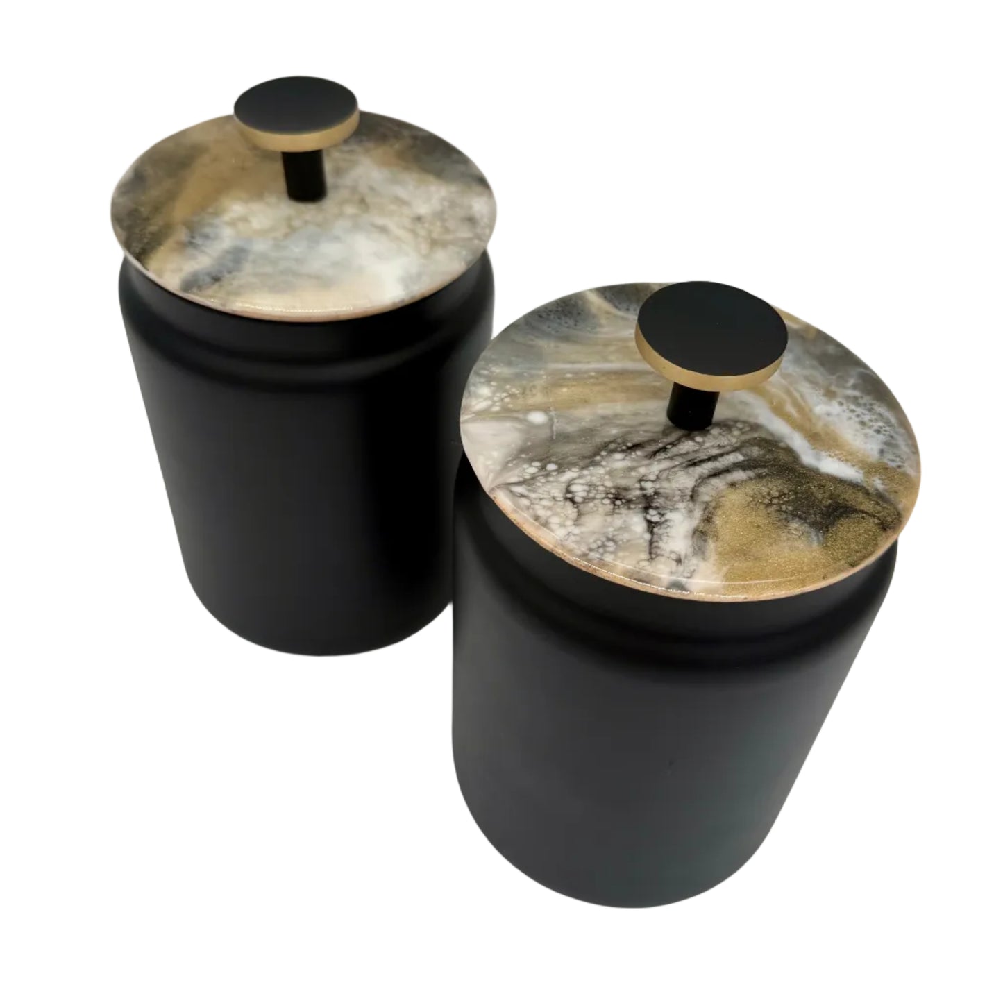 Set of Canisters - Black Ceramic