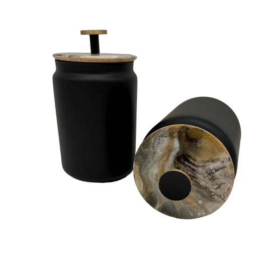 Set of Canisters - Black Ceramic